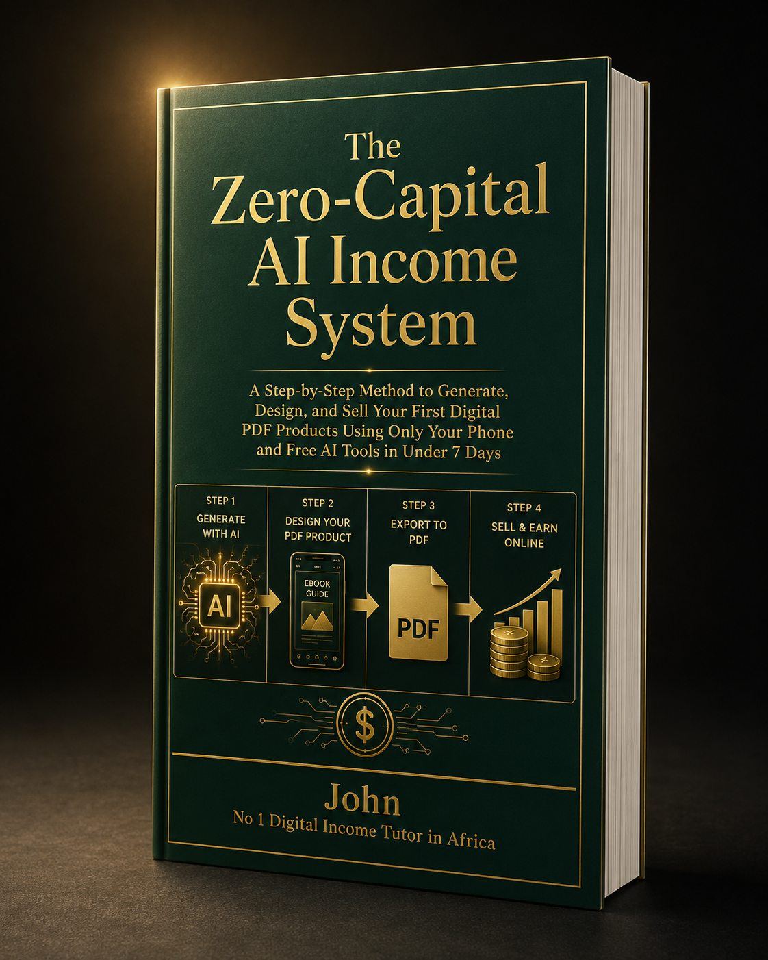 The Zero-Capital AI Income System product mockup
